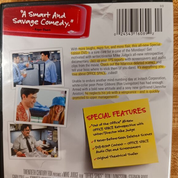 Office Space 1999 DVD (Widescreen Edition) w/ Inserts Mike Judge Stephen Root VG - Picture 3 of 7